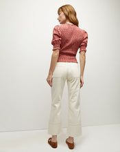 Load image into Gallery viewer, Veronica Beard Langston Top- Brick Red/White
