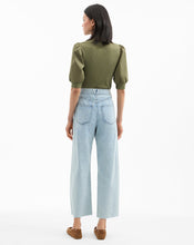 Load image into Gallery viewer, Veronica Beard Coralee Puff-Sleeve Tee - Cypress
