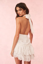 Load image into Gallery viewer, Loveshack Fancy Janea Eyelet Lace Mini Halter Dress
