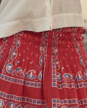 Load image into Gallery viewer, The Great The Canary Skirt-  Red Sailboat Bandana Black And Cream Token Floral
