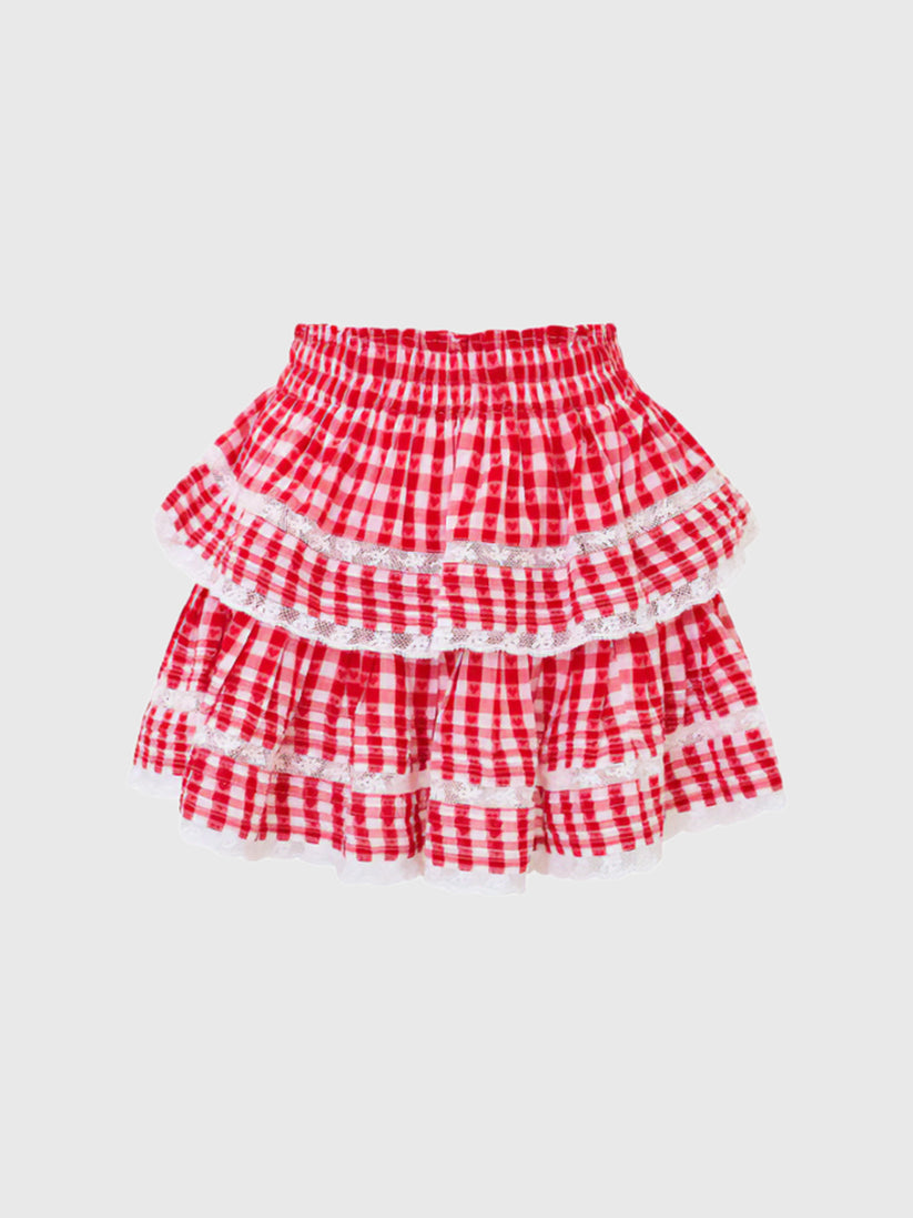 Love Shack Fancy Ruffle Mini Skirt- Cupids Bow
