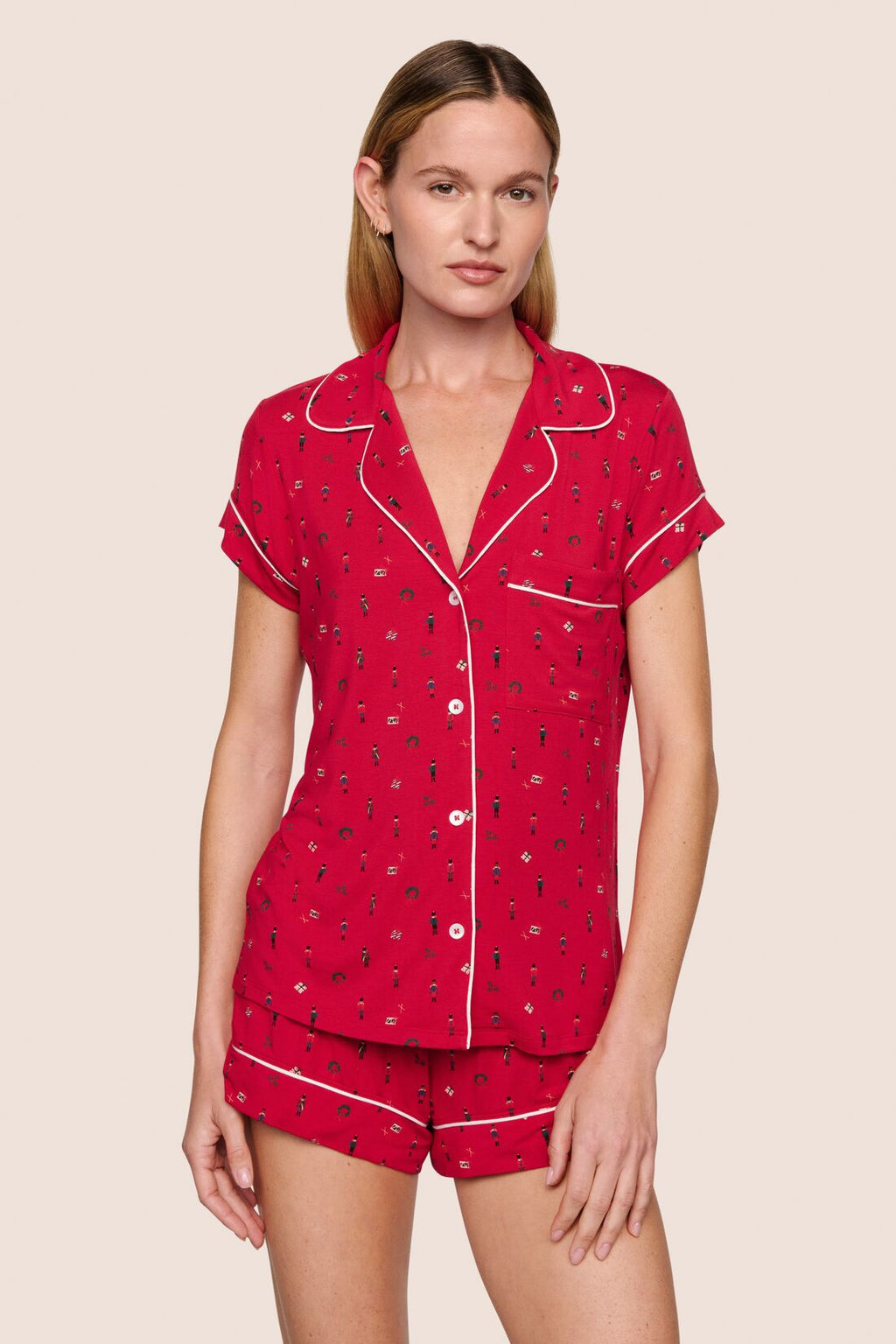 Eberjey Short PJ Set - Gisele Holly Red