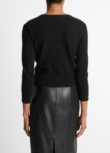 Load image into Gallery viewer, Vince Metal Button Cashmere Cardigan - Black

