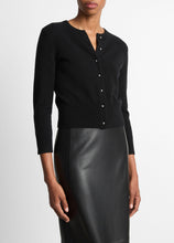 Load image into Gallery viewer, Vince Metal Button Cashmere Cardigan - Black

