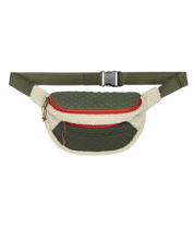 Load image into Gallery viewer, The Great. The Plush Hip Pack - Cream &amp; Army

