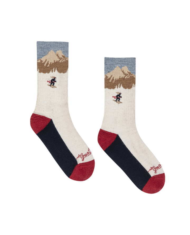 The Great. The Ridge Runner Sock - Cream Skiier