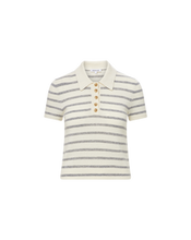 Load image into Gallery viewer, Veronica Beard Brandt Cashmere Polo - Ivory/ Heather Grey
