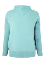 Load image into Gallery viewer, Vince Cashmere Funnel Neck Sweater - Heather Aqua Gem
