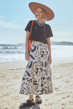 Load image into Gallery viewer, Hunter Bell Maxine Skirt - Black &amp; White Ink Line
