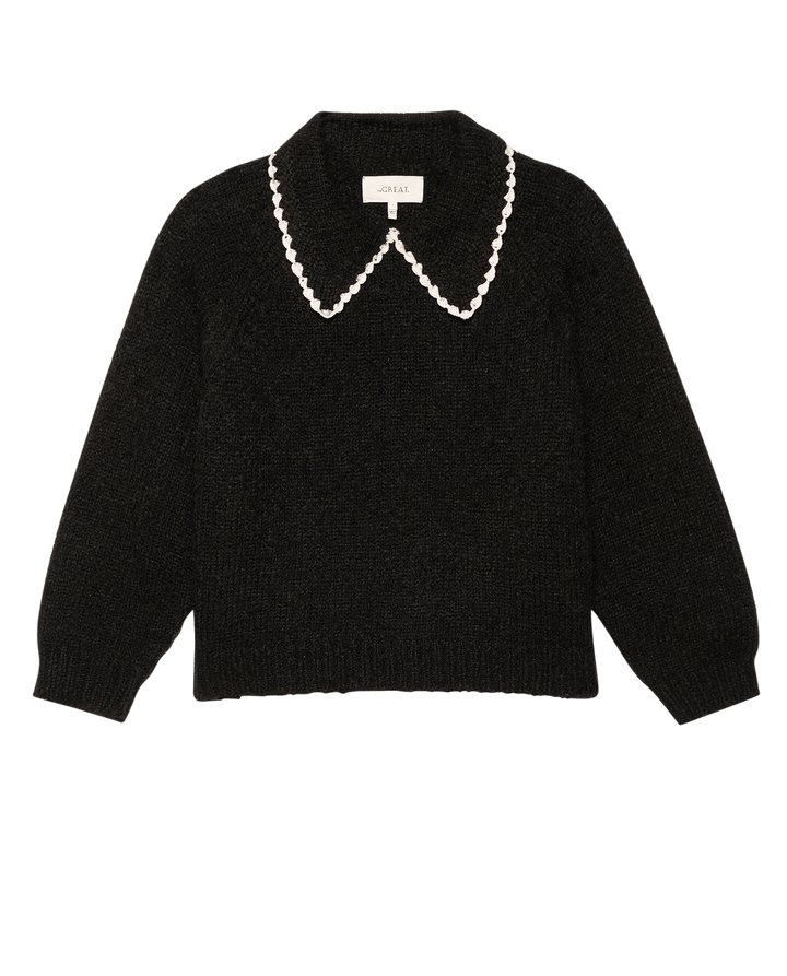 The Great crochet collar pullover- BLKSW