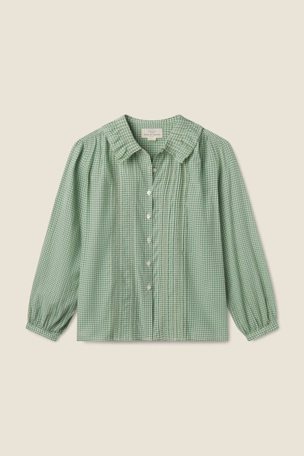 Trovata Alise Blouse Pistachio Gingham