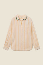 Load image into Gallery viewer, Trovota Blake Oversized Shirt with Ruffles Paradis Stripe
