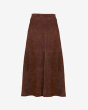 Load image into Gallery viewer, Tanya Taylor Suede Hudson Skirt- Chocolate
