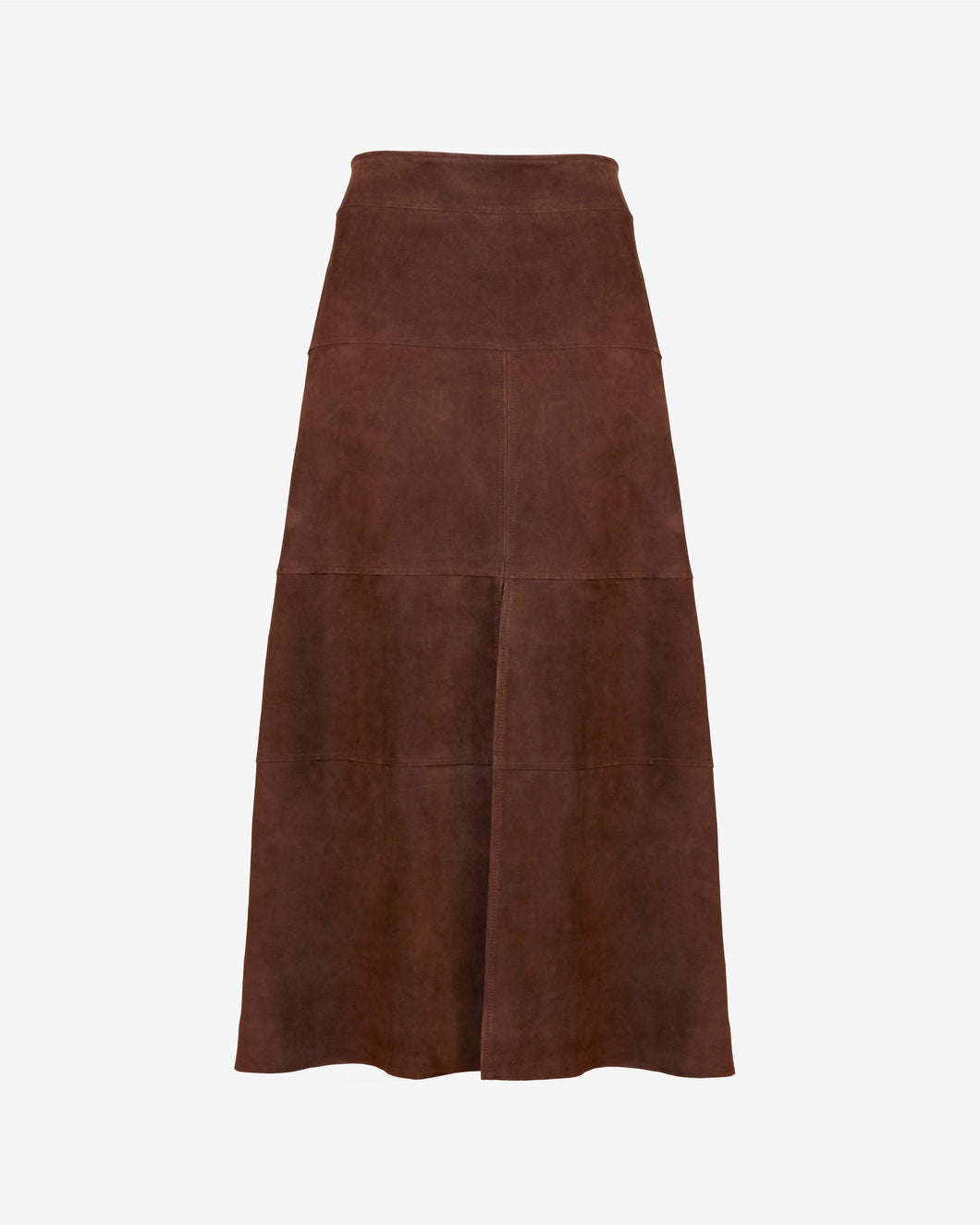 Tanya Taylor Suede Hudson Skirt- Chocolate