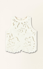 Load image into Gallery viewer, Mirth Santanyi Cutwork Tank- White
