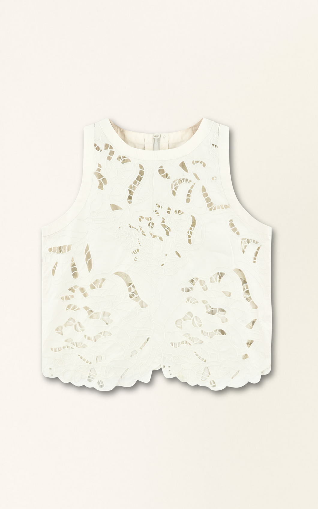 Mirth Santanyi Cutwork Tank- White