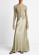 Load image into Gallery viewer, Vince Satin Maxi Skirt- Artichoke
