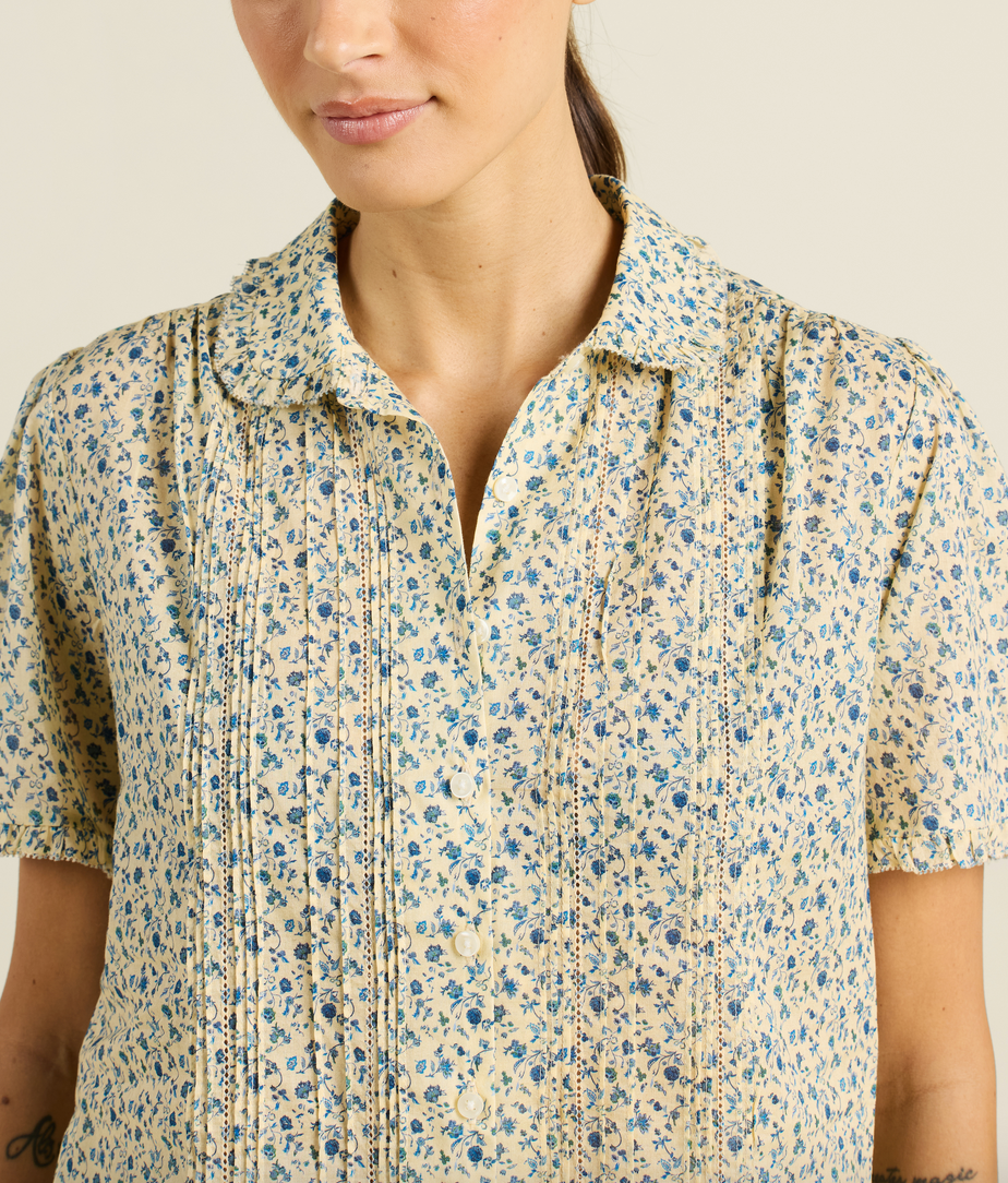 Trovata Millie Blouse- Porcelain Ditsy