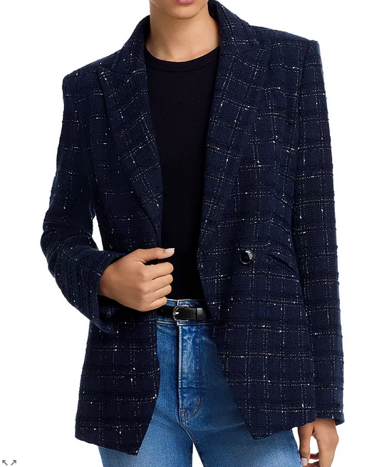 Veronica Beard Rickie Dickey Jacket- Navy/Off White