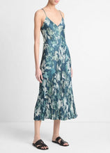 Load image into Gallery viewer, Vince Shimmer Lake Satin Camisole Dress- Deep Sea
