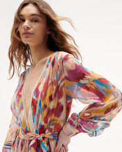 Load image into Gallery viewer, Figue Sierra Dress- Watercolor Ikat Clay Brown
