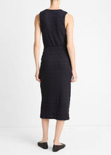 Load image into Gallery viewer, Vince Smocked Cotton-Blend Skirt- Costal Blue
