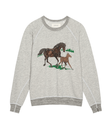 The Great The college sweatshirt w/ running horses