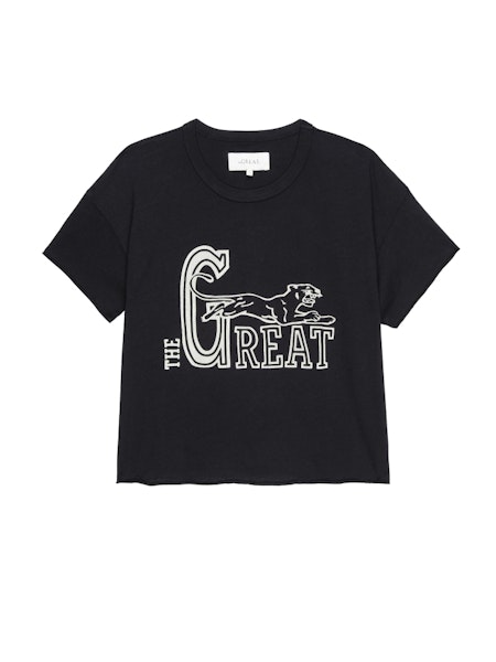 The Great Short Sleeve Sweatshirt- Black