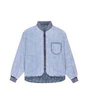 Load image into Gallery viewer, The Great Reversible Quilted Bomber - Blue Floral
