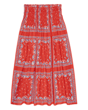 Load image into Gallery viewer, The Great The Canary Skirt-  Red Sailboat Bandana Black And Cream Token Floral
