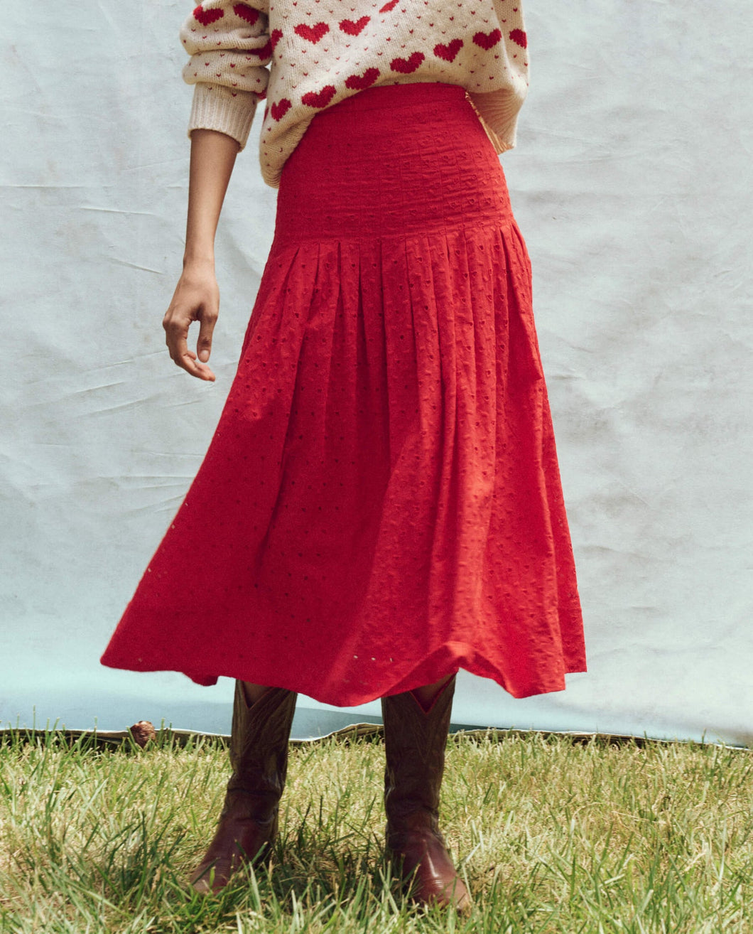 The Great INC. Red Rhythm skirt