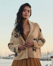 Load image into Gallery viewer, The Great The Swimming Fish Lodge Cardigan- Natural
