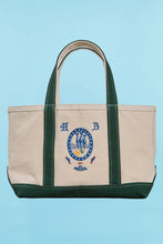 Load image into Gallery viewer, Hunter Bell Medium Canvas tote - Natural W/ Green
