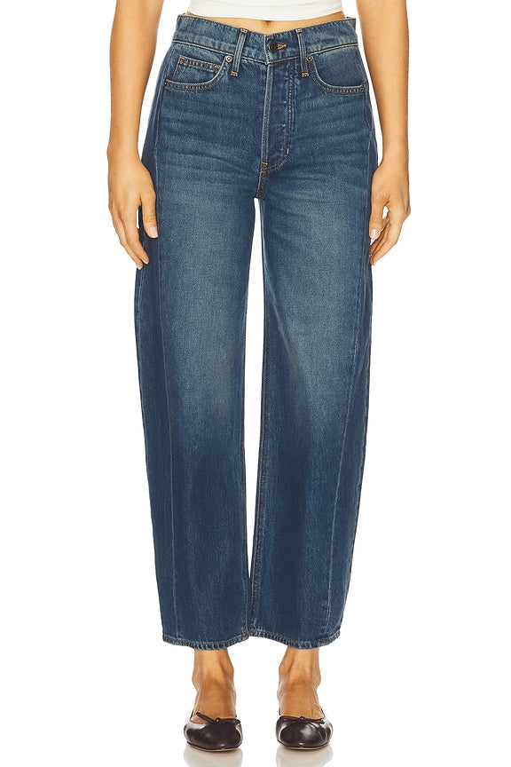 Veronica Beard Ryder High Rise Barrel Leg- Equinox Blue