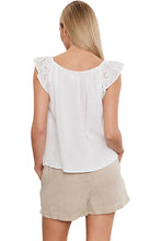 Load image into Gallery viewer, Velvet Stella Ruffle Sleeve Tank- White
