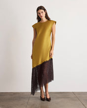 Load image into Gallery viewer, Tanya Taylor Violeta Lace Combo Dress - Hazel/Dark Fig
