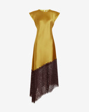 Load image into Gallery viewer, Tanya Taylor Violeta Lace Combo Dress - Hazel/Dark Fig
