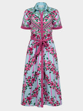 Load image into Gallery viewer, Saloni Vivienne Dress in Bellis Ornamental
