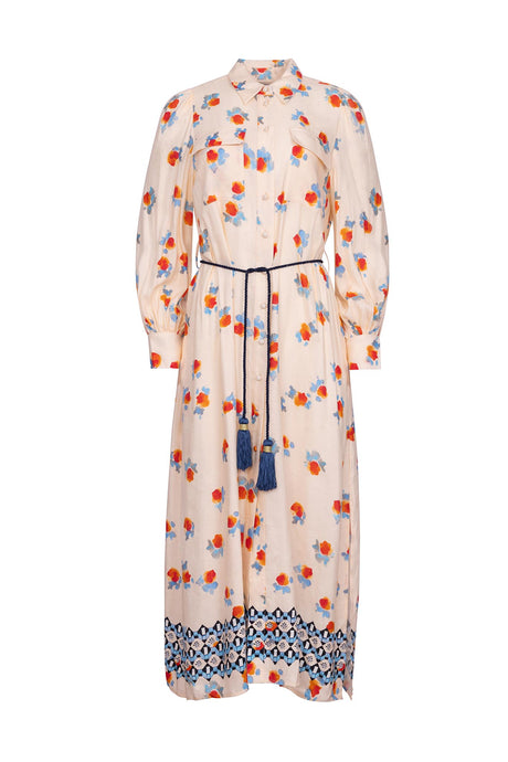 Hunter Bell Wilder Dress- Watercolor Floral Border