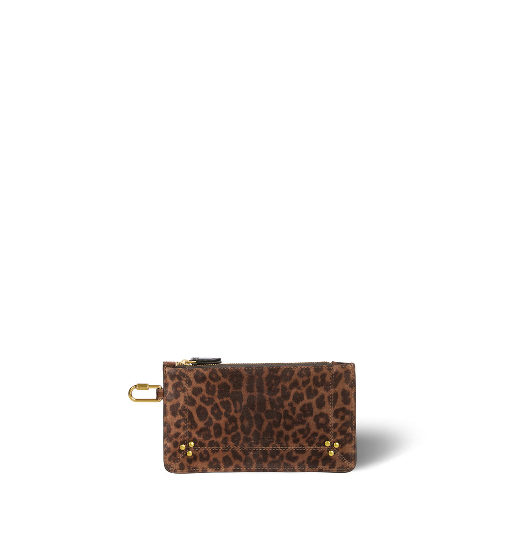 Jerome Dreyfuss Suede Pouch Case - Leopard