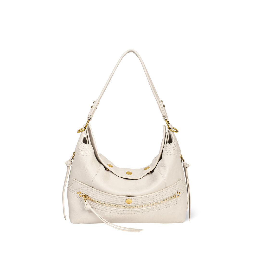 Jerome Dreyfuss Goatskin Lucky Hobo Bag - Ecru Graine
