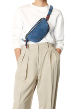 Load image into Gallery viewer, Jerome Dreyfuss Suede Belt Bag - Jeans
