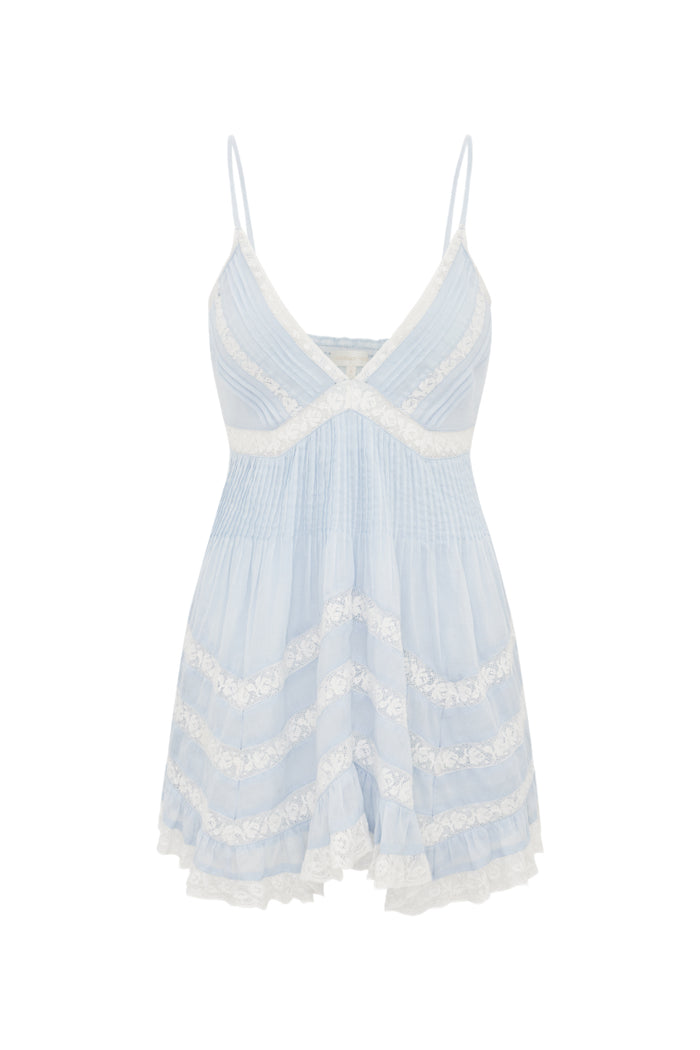 Love Shack Fancy Alonna Dress- Baby Bluebell