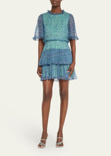 Load image into Gallery viewer, Saloni Ava Dress-Crinkle Silk Chevron

