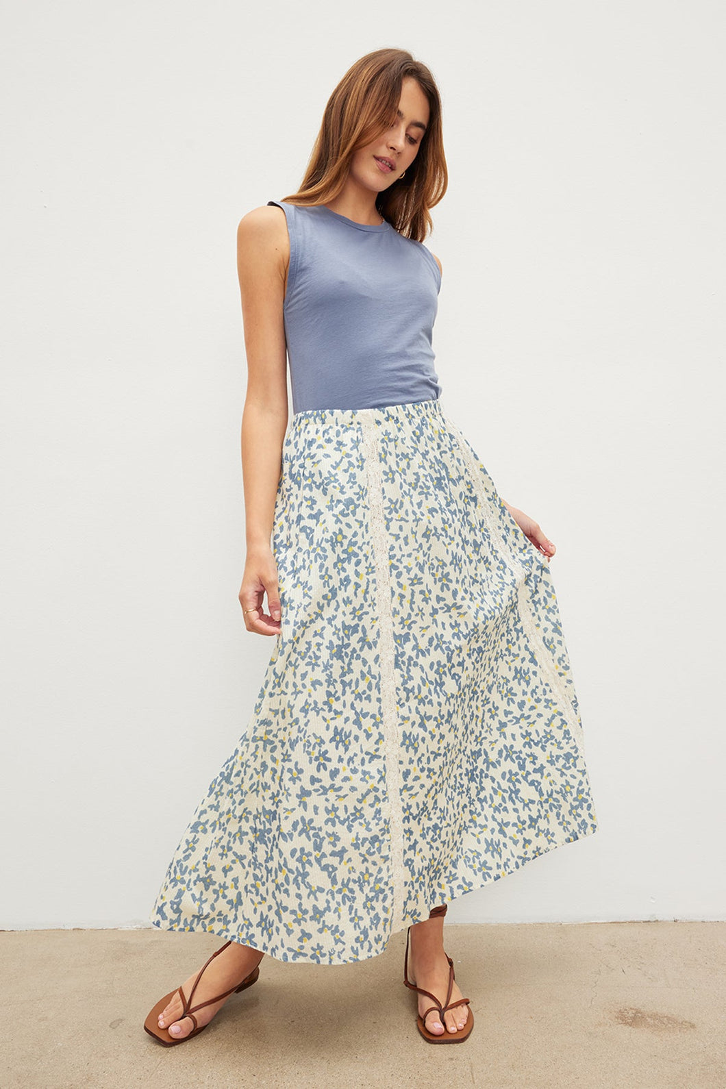 Velvet Kona Floral Lace Maxi skirt