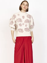 Load image into Gallery viewer, mirth Cusco Waterlily Pullover in Ivory/Fawn
