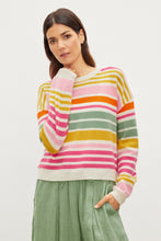 Load image into Gallery viewer, Velvet Anny Cashmere Stripped Crew neck Sweater
