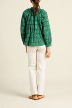 Load image into Gallery viewer, Trovata Mena Blouse- Emerald Eyelet
