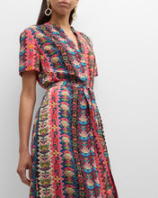 Load image into Gallery viewer, Saloni Vicki Dress- Java Stripe Fuchsia
