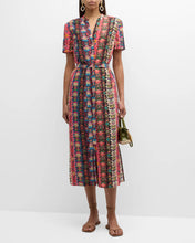 Load image into Gallery viewer, Saloni Vicki Dress- Java Stripe Fuchsia
